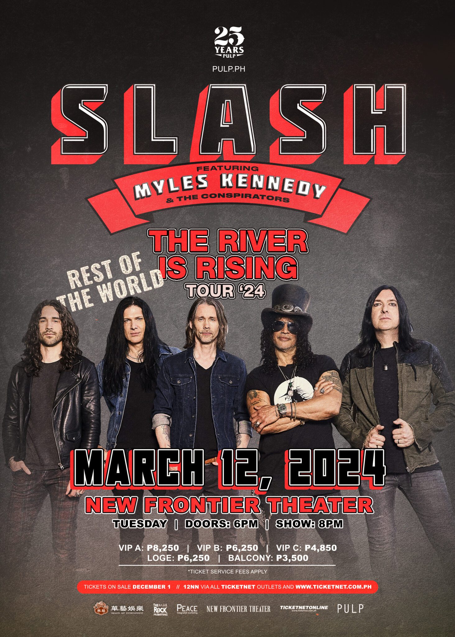 Legendary Guitar Hero SLASH to rock Manila in March 2024 with Myles