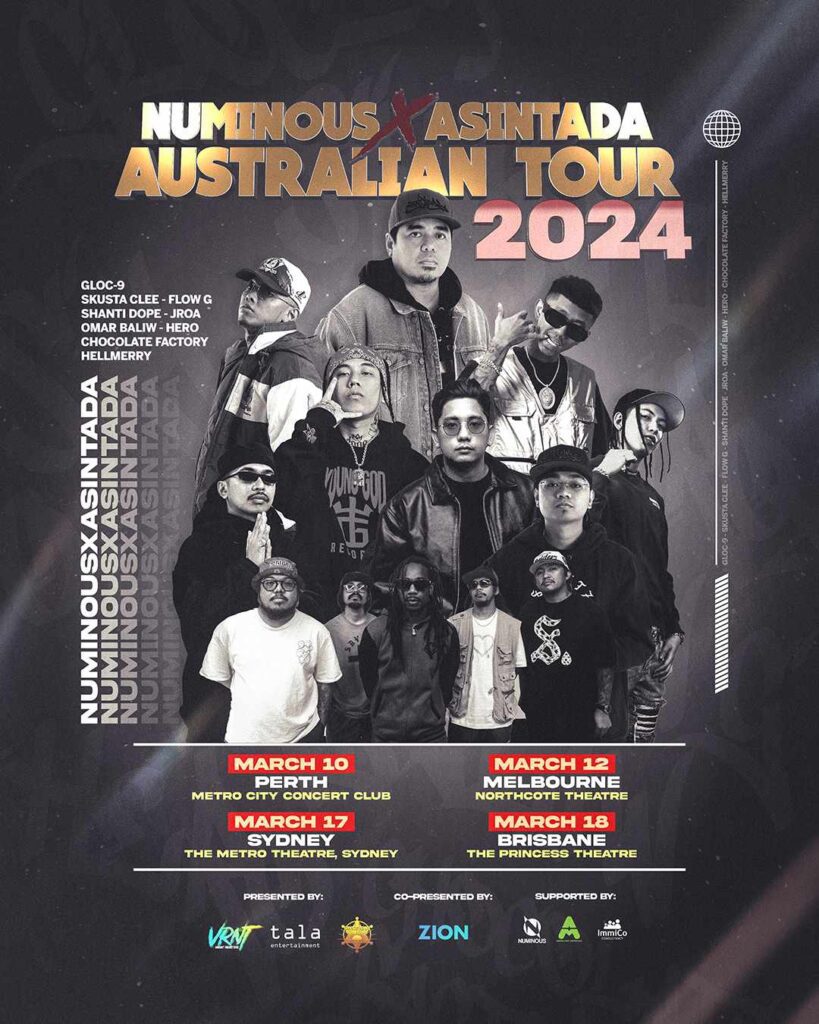 PINOY RAP AND REGGAE FUSION AUSTRALIAN TOUR 2024 - Philippine Concerts