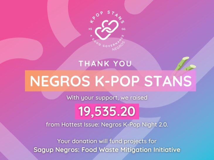 K-Pop Stans 4 Good Governance (KS4GG) – Negros Donates Almost P20,000 to Help Reduce Food Loss