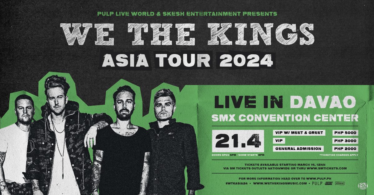 Reclaiming their Throne: WE THE KINGS to Storm Davao in April