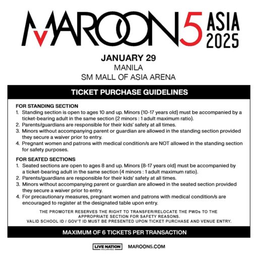 Maroon 5 Live in Manila 2025 Philippine Concerts