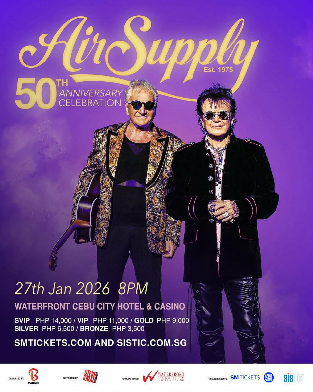 Perfect Christmas Gift: Air Supply Offers Buy 3 Get 4 Tickets Deal for 50th Anniversary PH Tour!