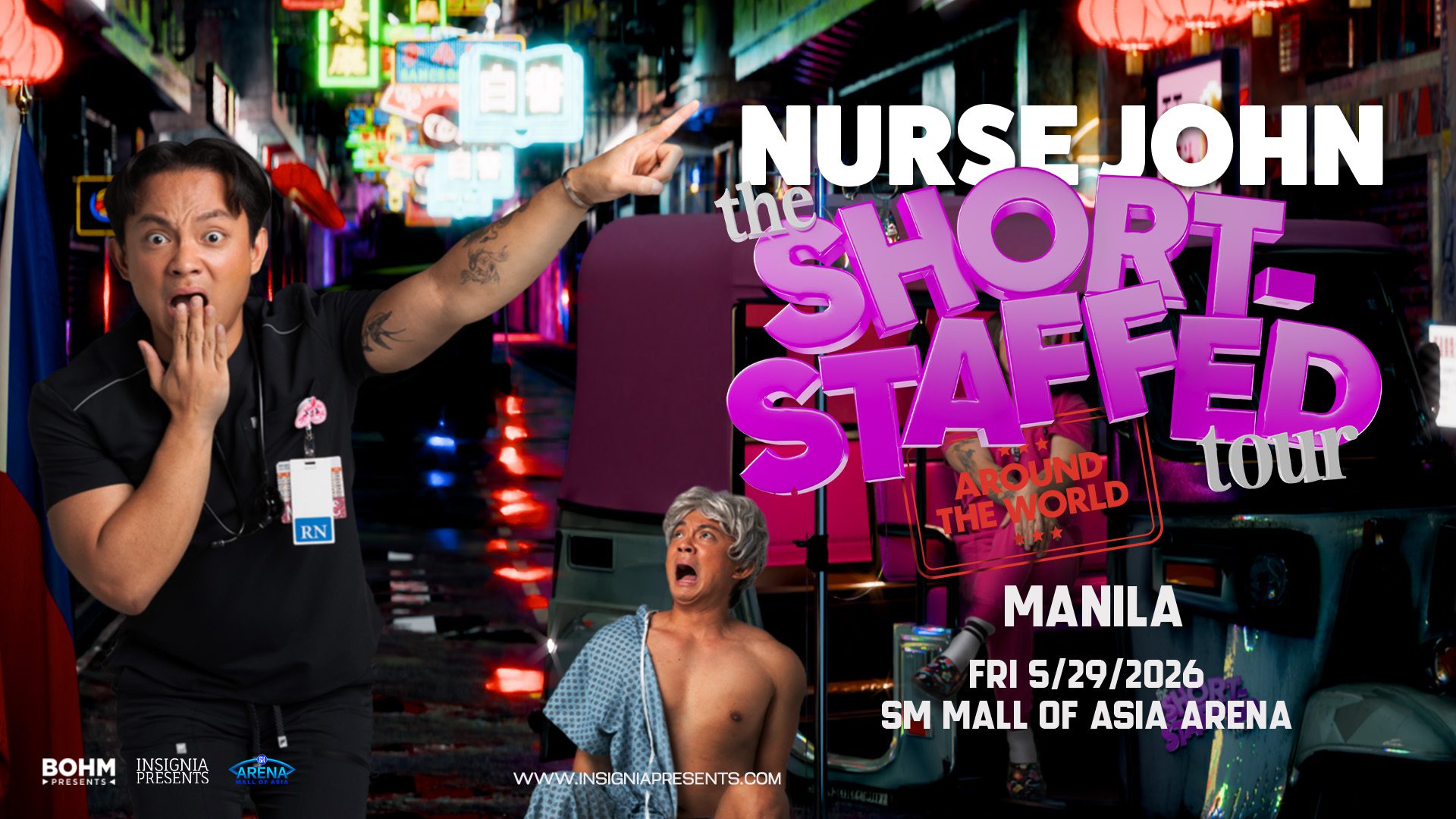 Nurse John brings “The Short-Staffed Tour: Around the World” to the Philippines