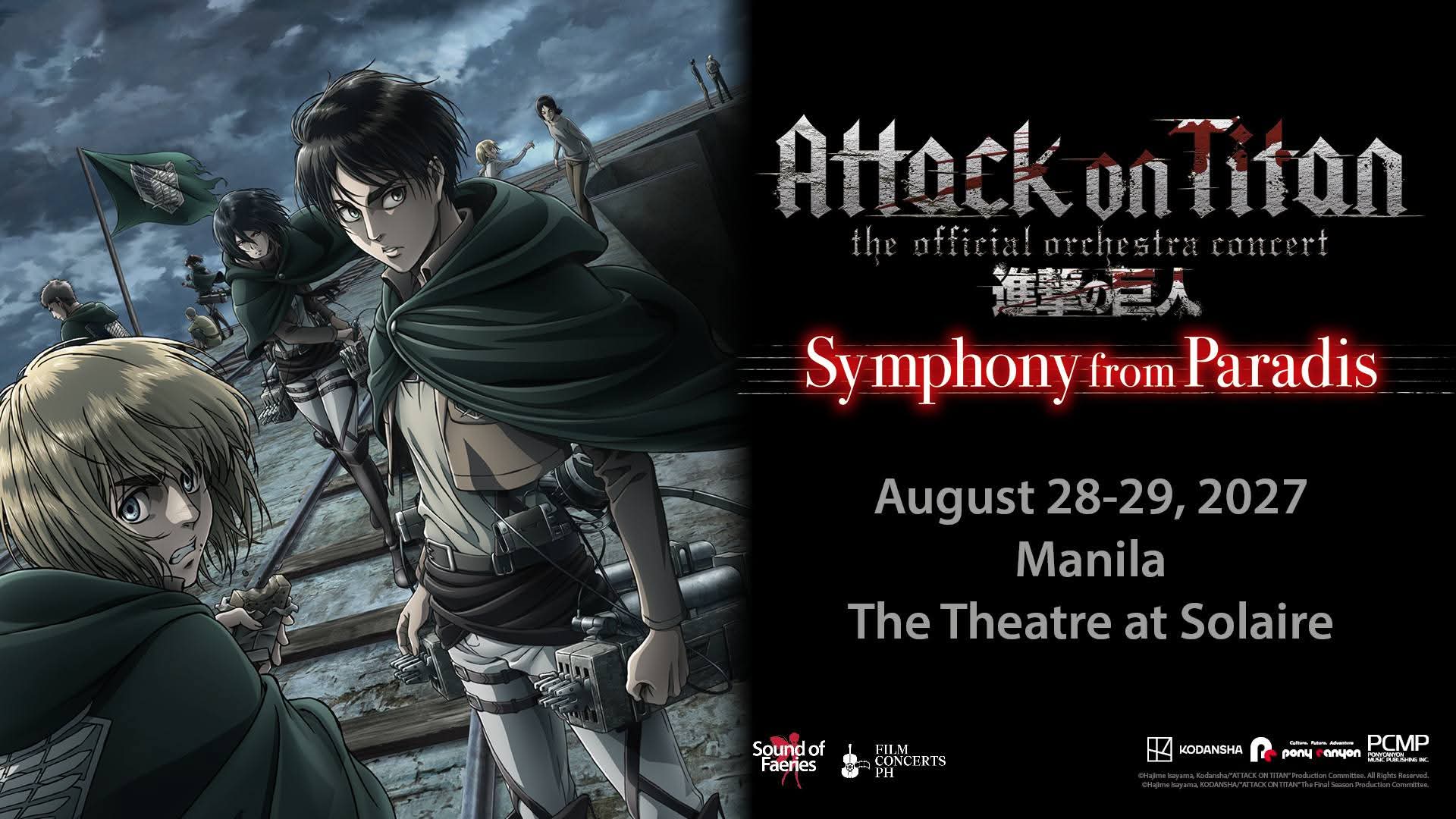 Attack on Titan: Symphony from Paradis Makes Philippine Premiere at The Theatre at Solaire